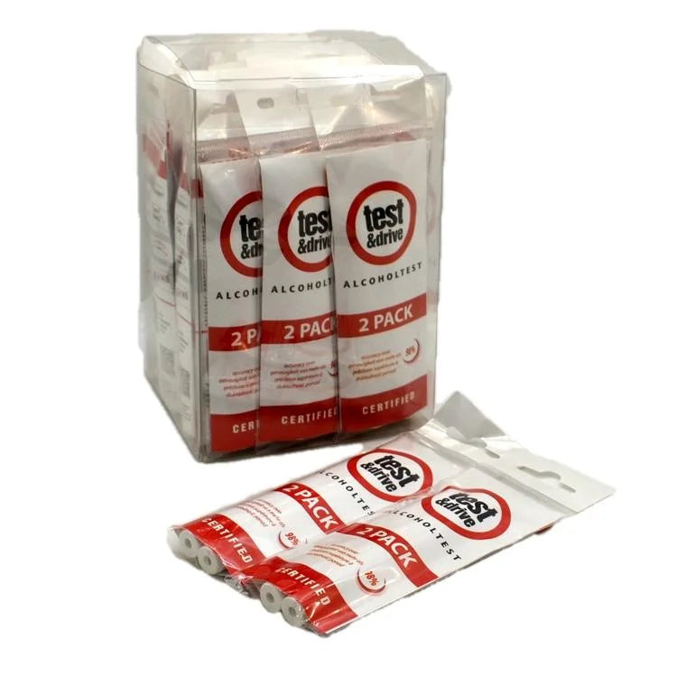 Test & Drive Single Use TWIN TEST PACK Dispoable Alcoholtest over 98% accuracy 0.0 0.2 0.5 & 0.8%o
