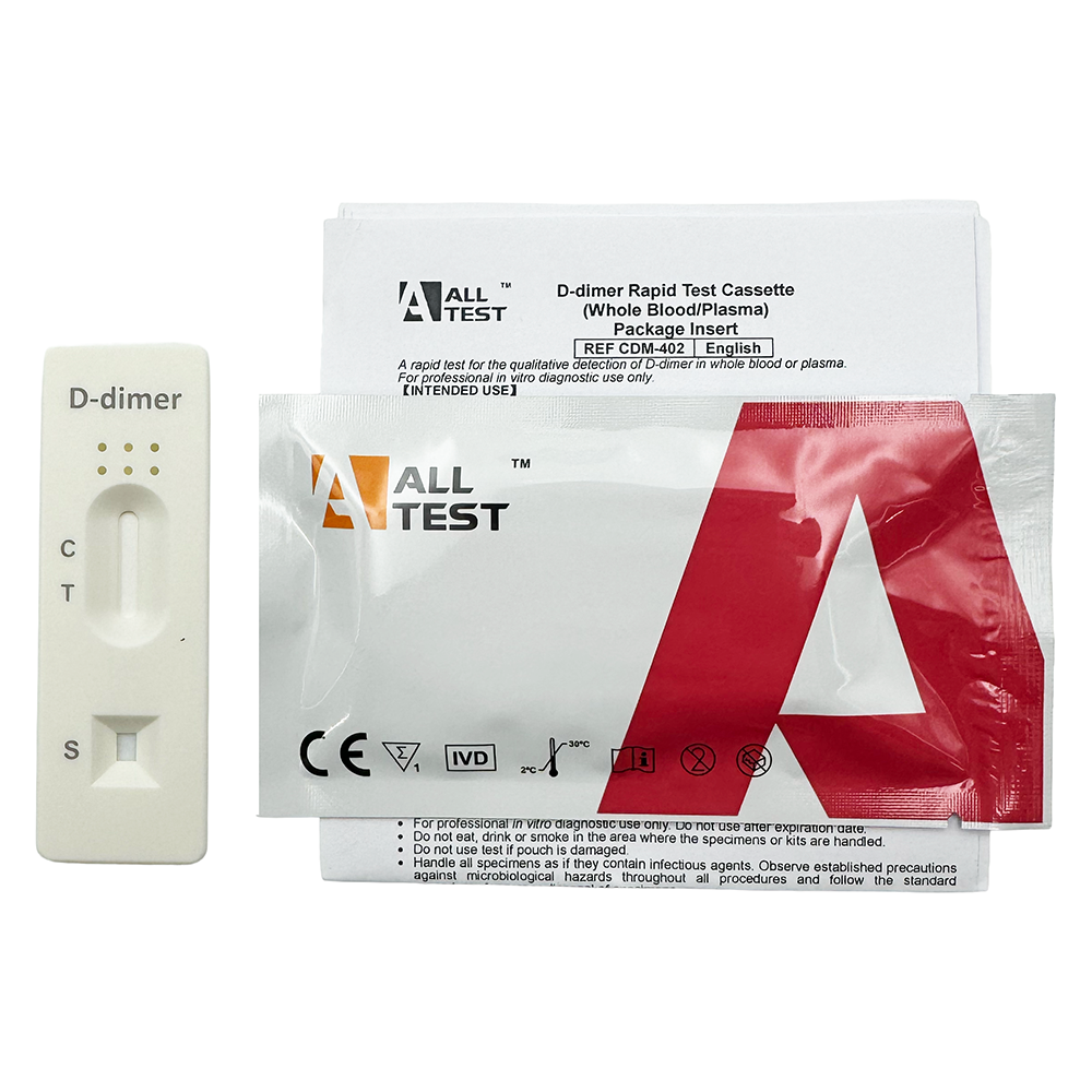 All Test D-dimer rapid test cassette and instuctions