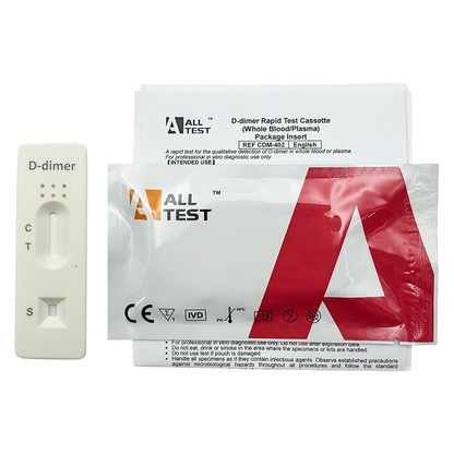 All Test D-dimer rapid test cassette and instuctions