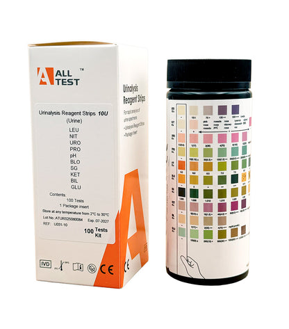 ALLTEST Urine Testing Reagent Strips URS10 (100)