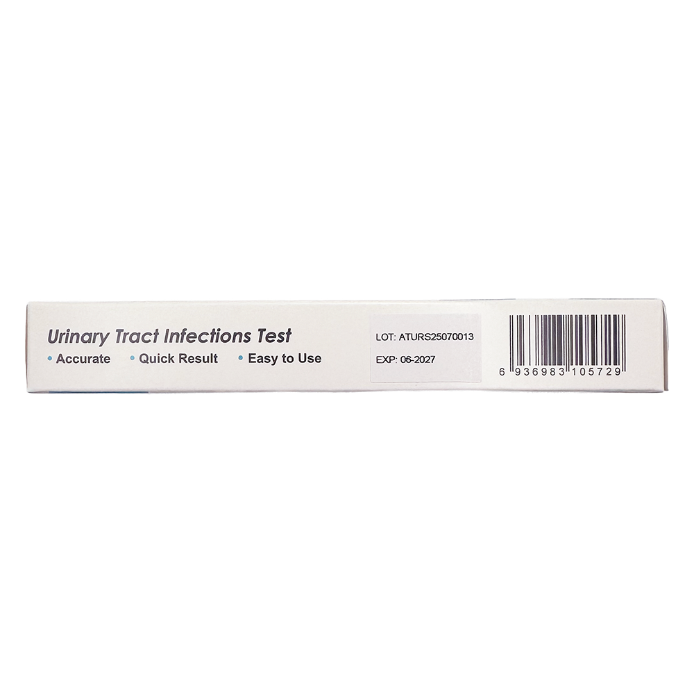 Urinary Tract Infections Test packaging with text and barcode on a white background