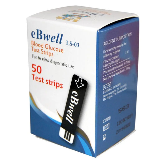 eBwell LS-03 Blood Glucose 50 test strip packs