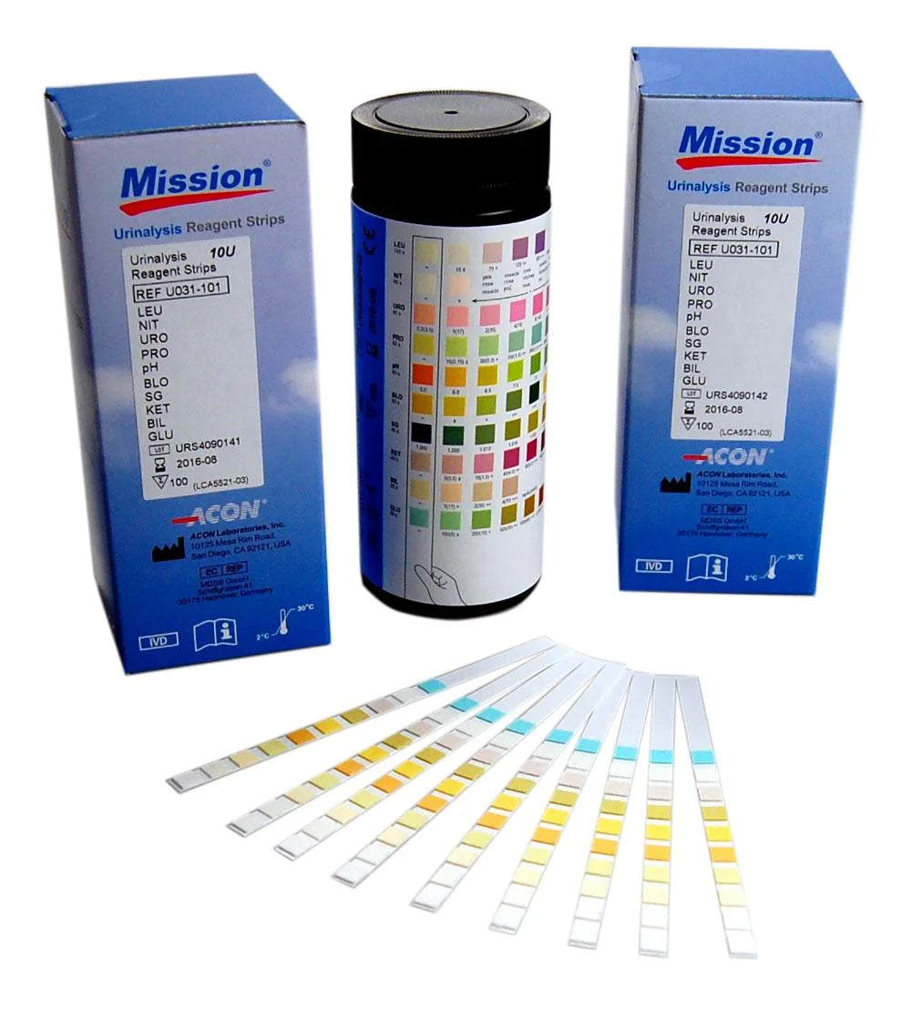 Mission URS10 Urine Reagent Testing Strips URS 10 result urine test kits 100 packs
